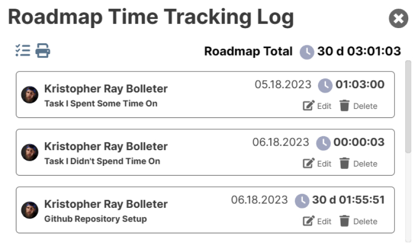 Track and Manage Time - Roadmap Tracker Feature Image