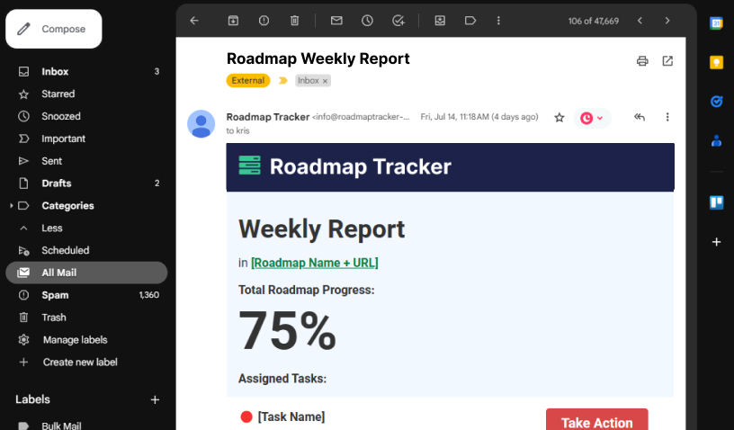 Weekly Reports - Roadmap Tracker Feature Image
